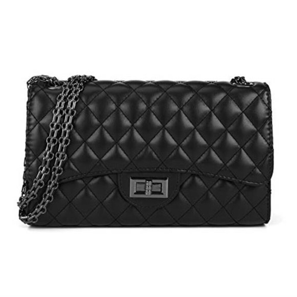 Small PU Leather Chain Crossbody Shoulder Bag Fits Phone Wallet Daily Use